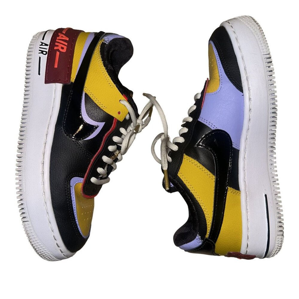 Nike Air Force 1 Low Sisterhood Shadow Dark Sulfur Platform Sneakers 6.5 - Picture 1 of 10